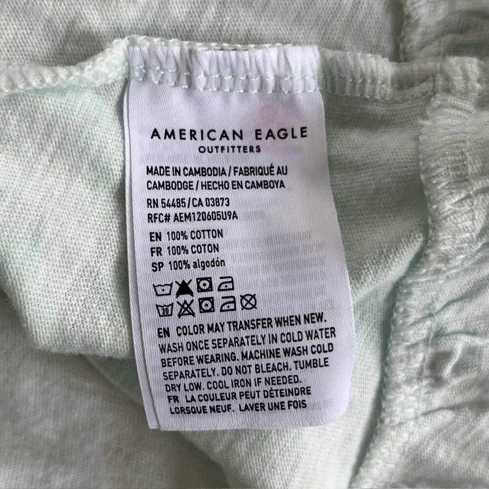 American Eagle Cotton Ruffle Crop Tank Top Medium - Picture 14 of 14